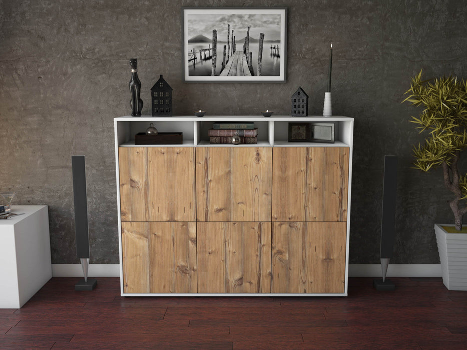 Highboard Sara, Pinie Front (136x108x35cm) - Dekati GmbH