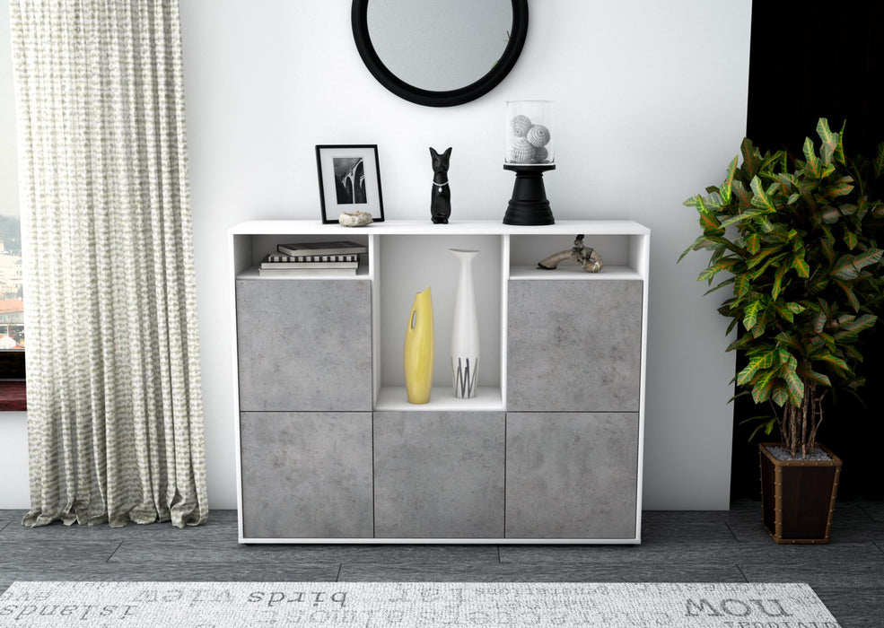 Highboard Sarina, Beton Front (136x108x35cm) - Dekati GmbH