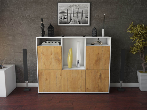 Highboard Sarina, Eiche Front (136x108x35cm) - Dekati GmbH