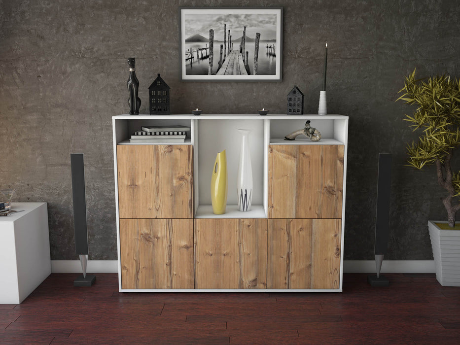 Highboard Sarina, Pinie Front (136x108x35cm) - Dekati GmbH