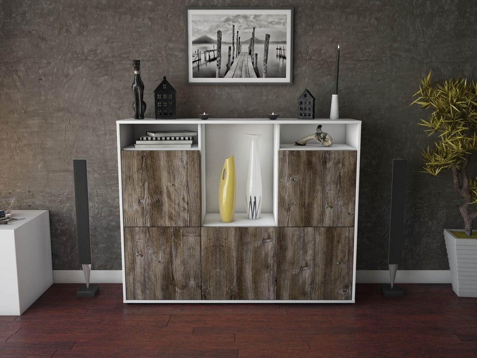 Highboard Sarina, Treibholz Front (136x108x35cm) - Dekati GmbH