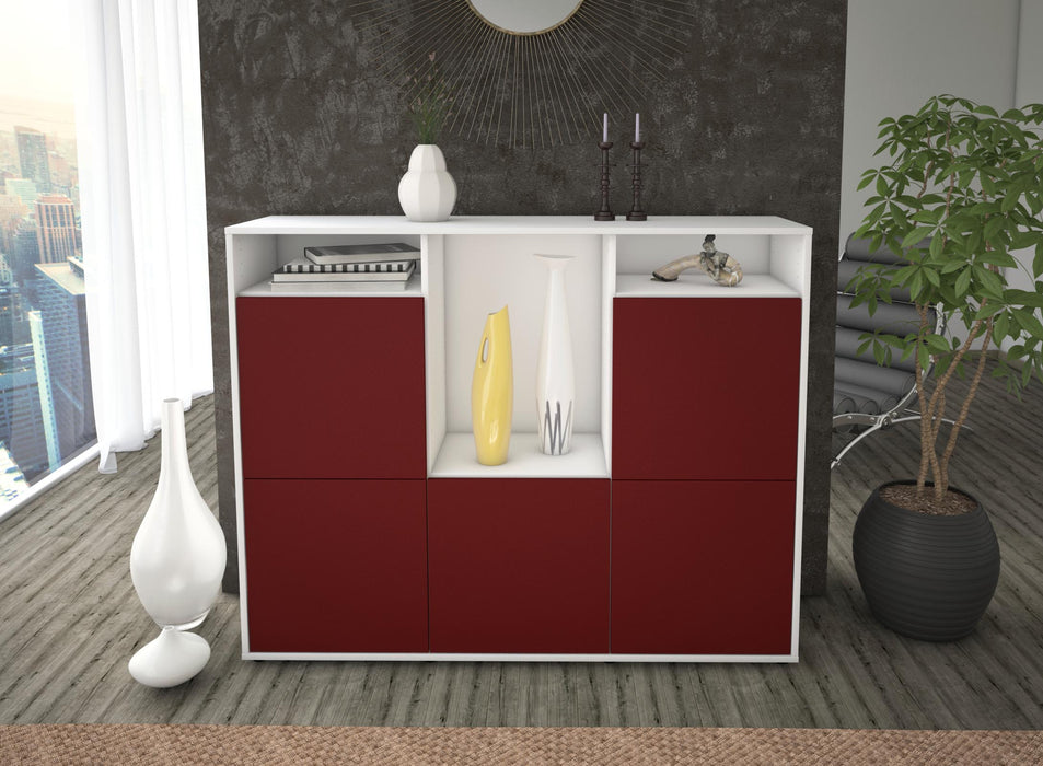 Highboard Sarina, Bordeaux Front (136x108x35cm) - Dekati GmbH