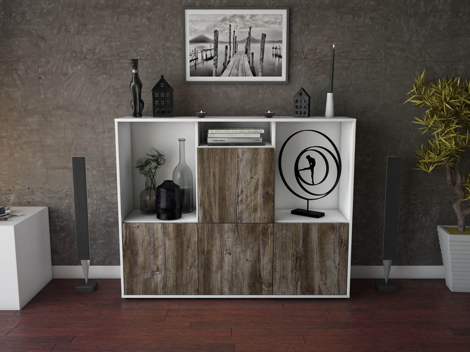 Highboard Saskia, Treibholz Front (136x108x35cm) - Dekati GmbH