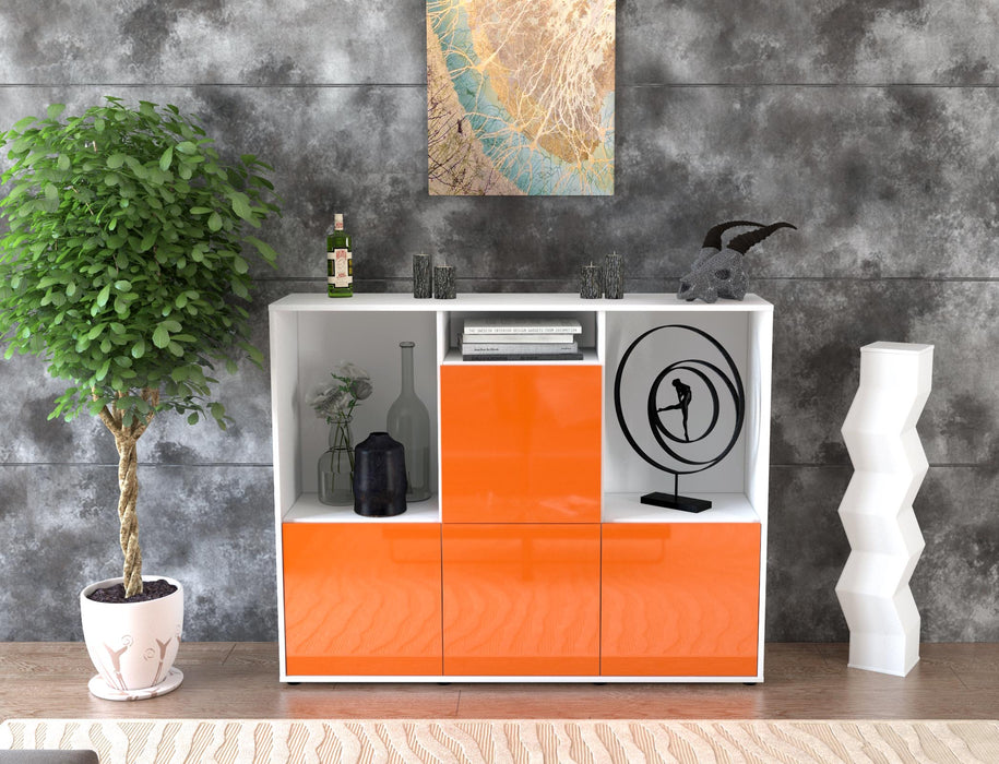 Highboard Saskia, Orange Front (136x108x35cm) - Dekati GmbH