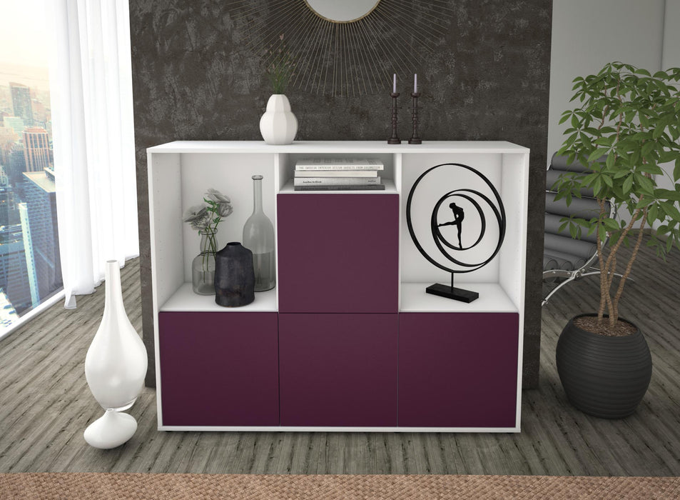 Highboard Saskia, Lila Front (136x108x35cm) - Dekati GmbH