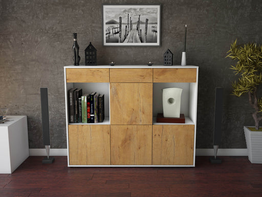 Highboard Selena, Eiche Front (136x108x35cm) - Dekati GmbH