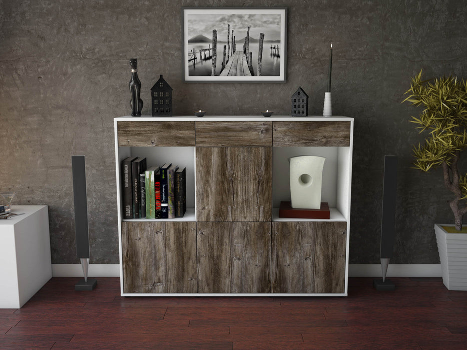 Highboard Selena, Treibholz Front (136x108x35cm) - Dekati GmbH