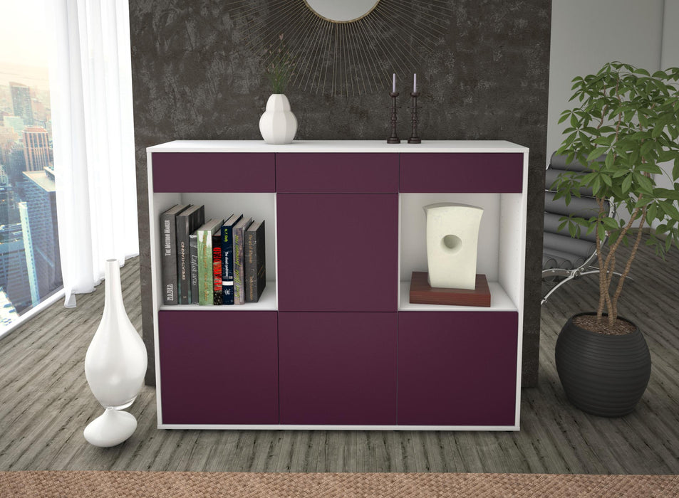 Highboard Selena, Lila Front (136x108x35cm) - Dekati GmbH