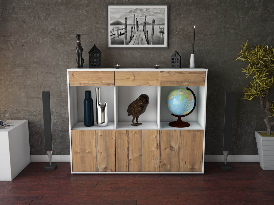 Highboard Selina, Pinie Front (136x108x35cm) - Dekati GmbH