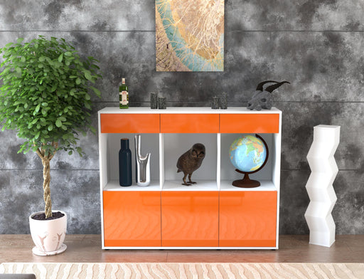 Highboard Selina, Orange Front (136x108x35cm) - Dekati GmbH