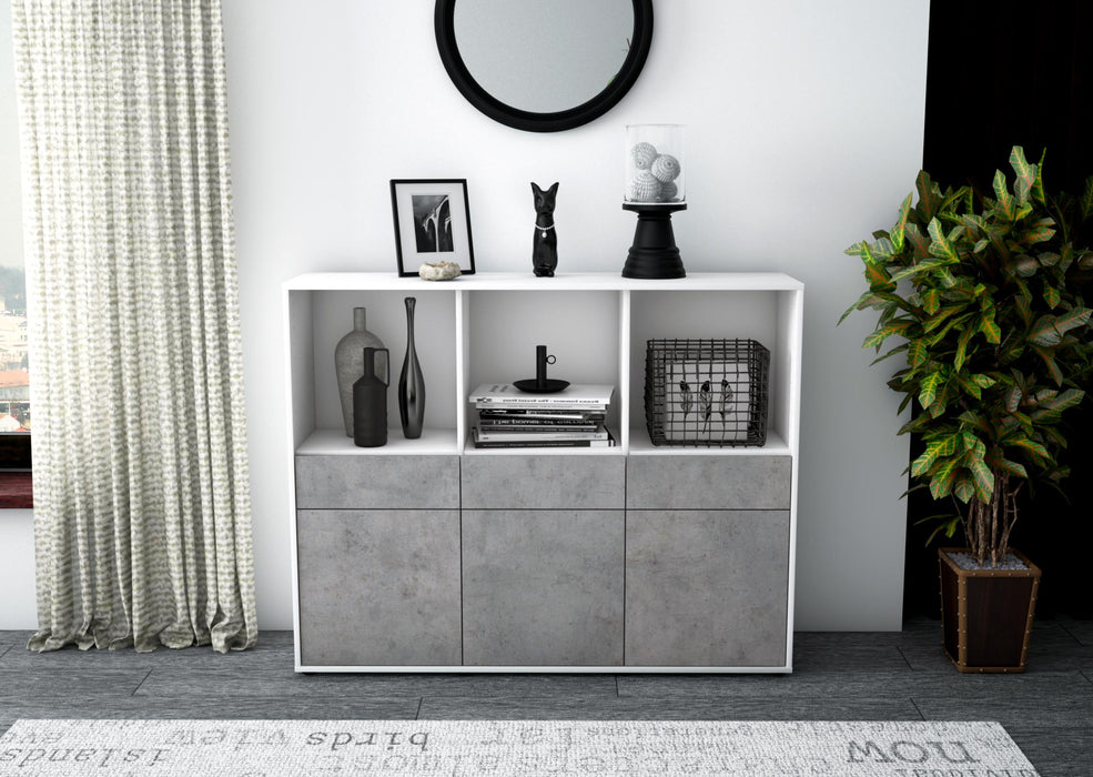 Highboard Selma, Beton Front (136x108x35cm) - Dekati GmbH