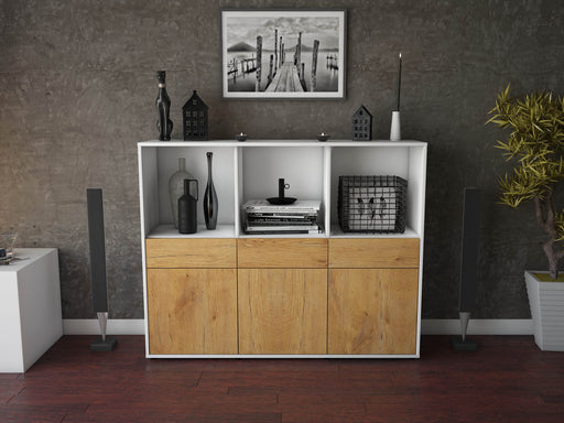 Highboard Selma, Eiche Front (136x108x35cm) - Dekati GmbH