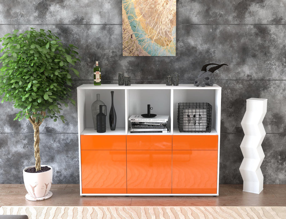 Highboard Selma, Orange Front (136x108x35cm) - Dekati GmbH