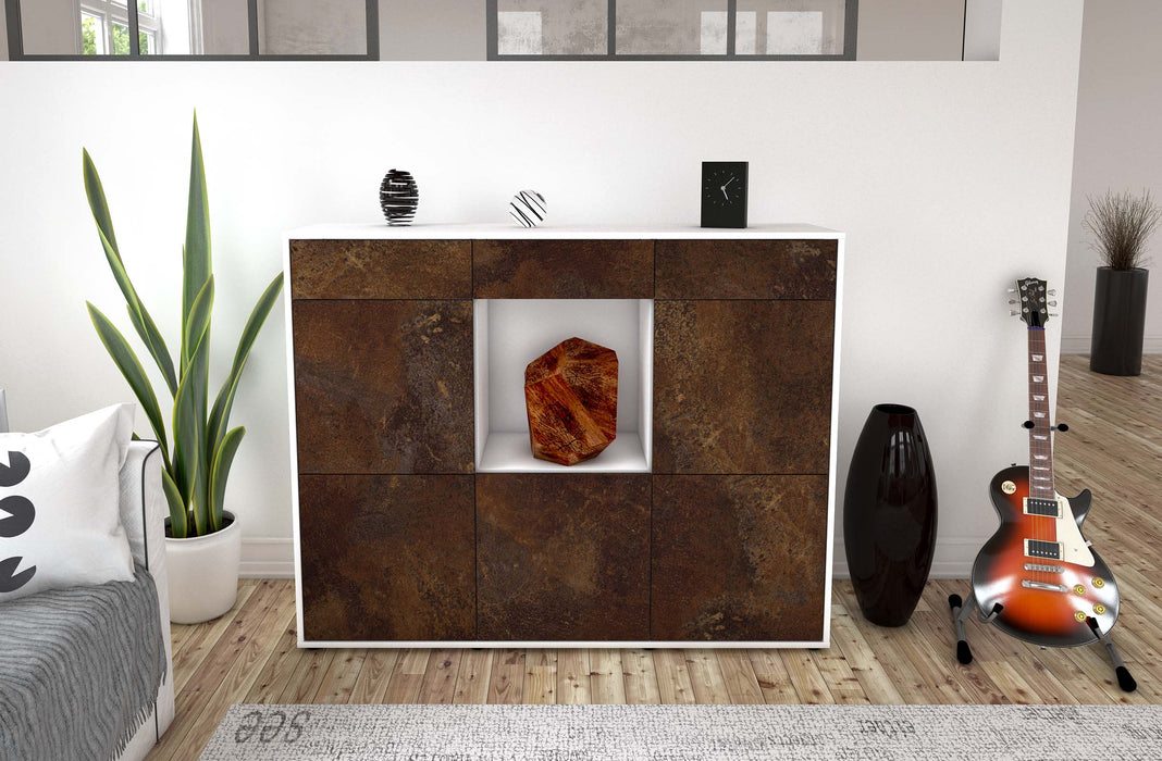 Highboard Serafina, Rost Front (136x108x35cm) - Dekati GmbH