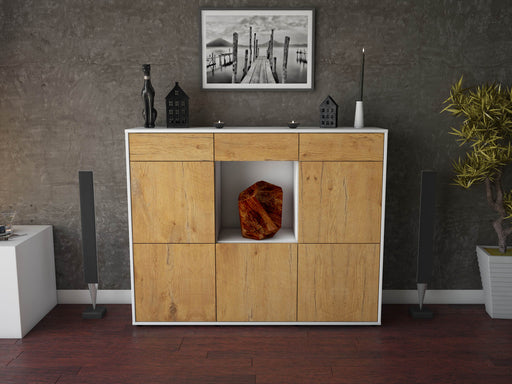 Highboard Serafina, Eiche Front (136x108x35cm) - Dekati GmbH