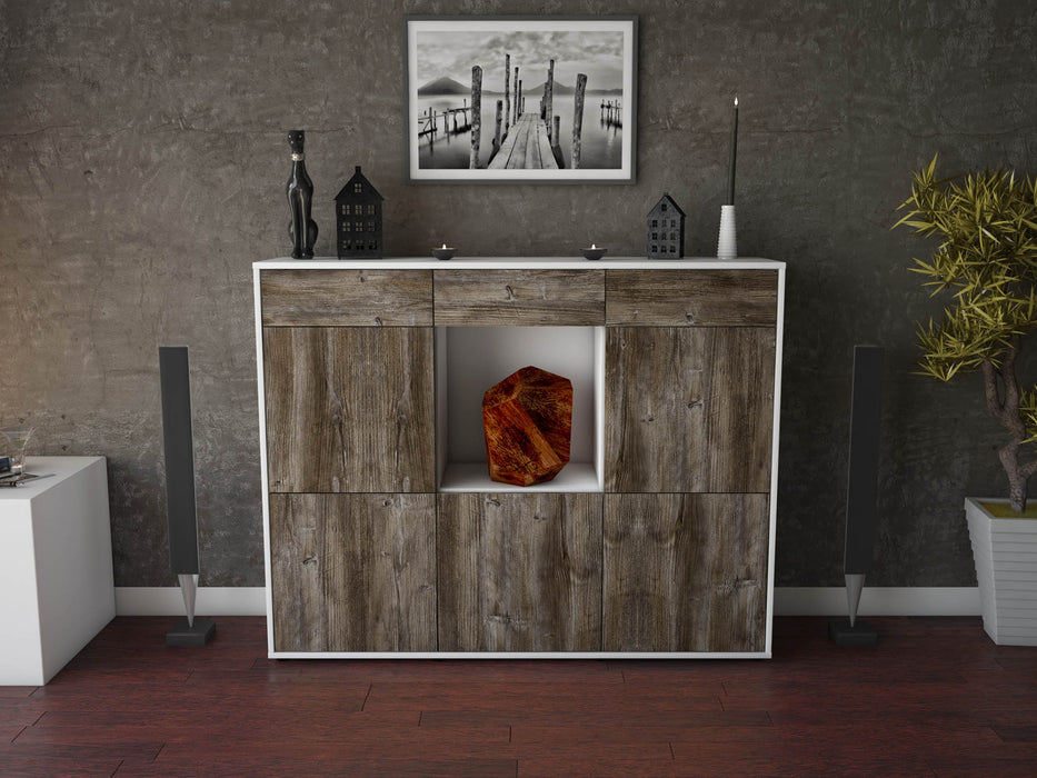 Highboard Serafina, Treibholz Front (136x108x35cm) - Dekati GmbH