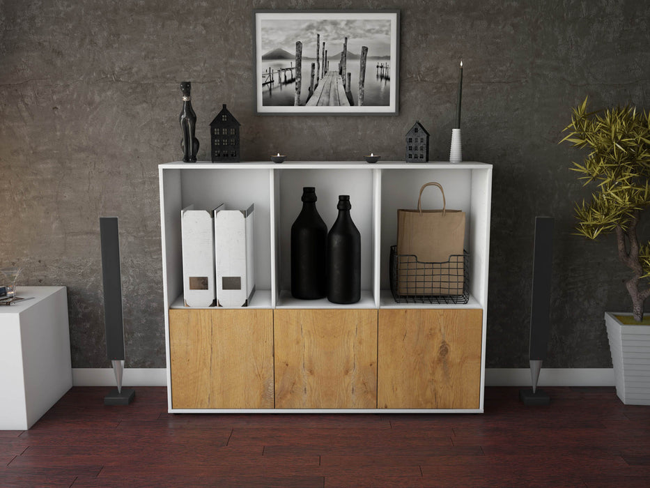 Highboard Seraphine, Eiche Front (136x108x35cm) - Dekati GmbH