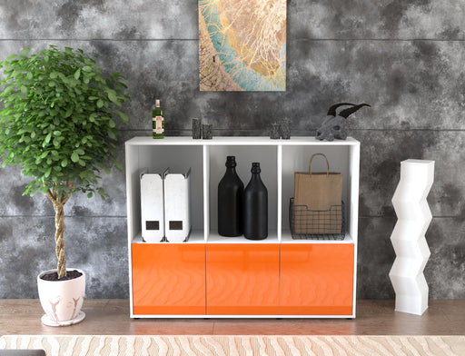 Highboard Seraphine, Orange Front (136x108x35cm) - Dekati GmbH