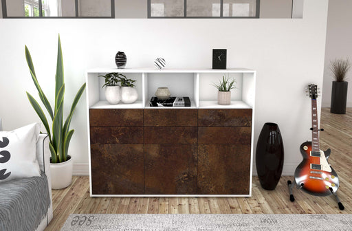 Highboard Serenella, Rost Front (136x108x35cm) - Dekati GmbH