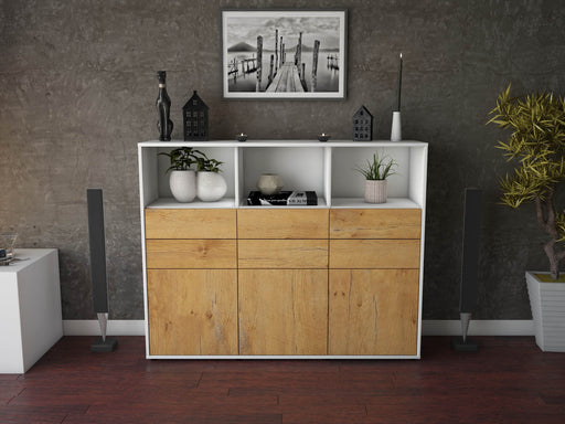 Highboard Serenella, Eiche Front (136x108x35cm) - Dekati GmbH