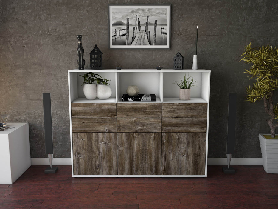 Highboard Serenella, Treibholz Front (136x108x35cm) - Dekati GmbH