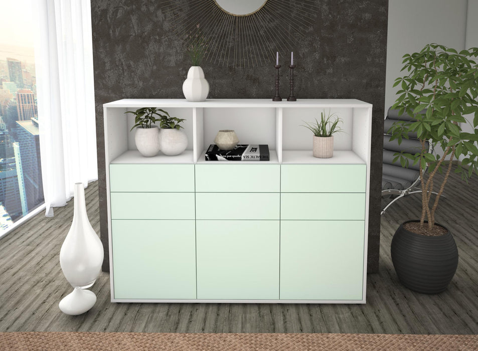 Highboard Serenella, Mint Front (136x108x35cm) - Dekati GmbH