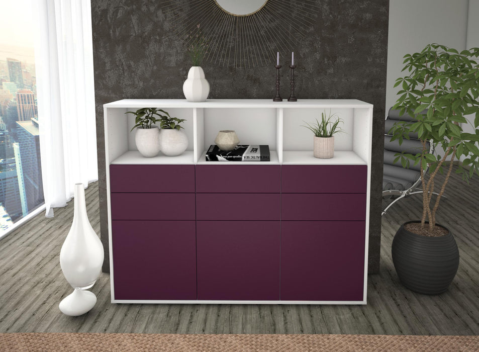 Highboard Serenella, Lila Front (136x108x35cm) - Dekati GmbH