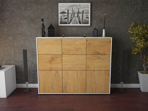 Highboard Silvana, Eiche Front (136x108x35cm) - Dekati GmbH