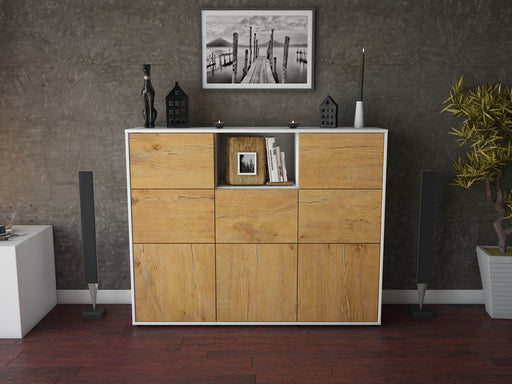 Highboard Simona, Eiche Front (136x108x35cm) - Dekati GmbH