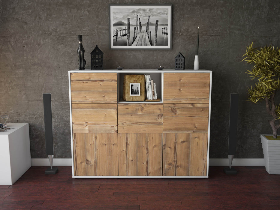 Highboard Simona, Pinie Front (136x108x35cm) - Dekati GmbH