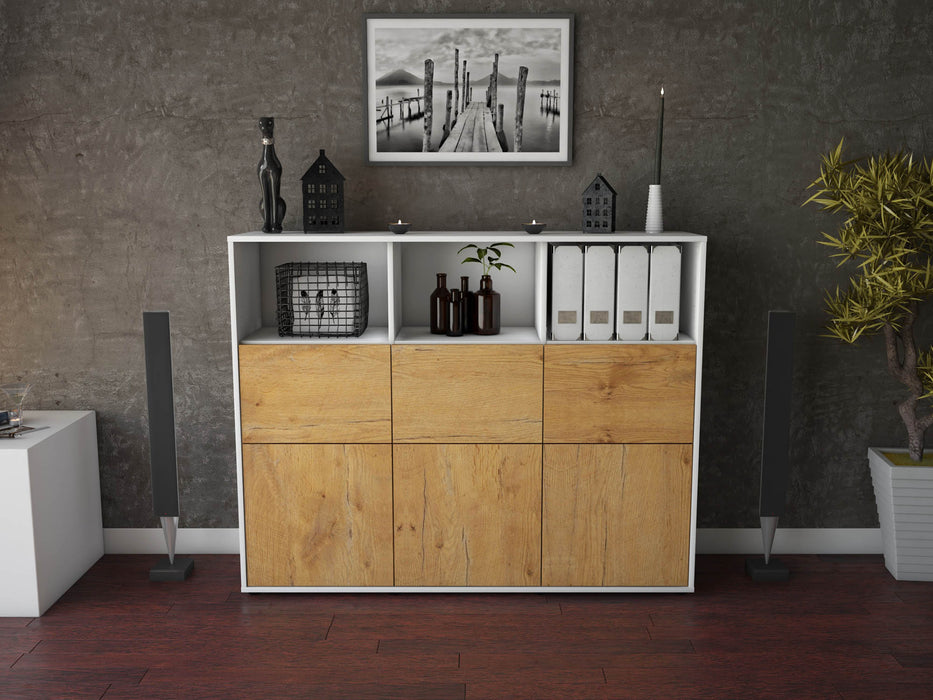 Highboard Sina, Eiche Front (136x108x35cm) - Dekati GmbH