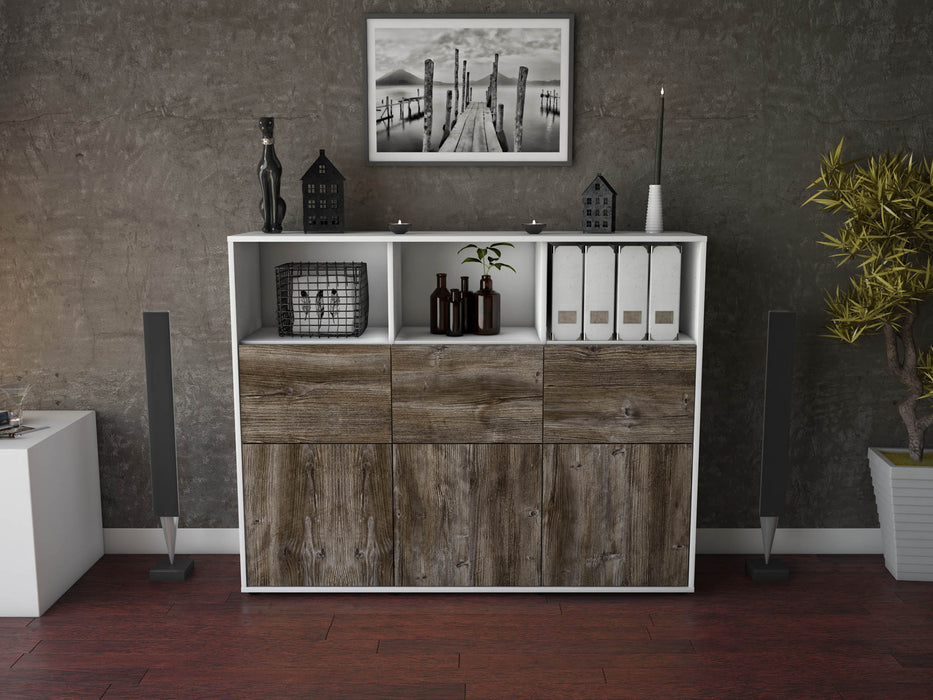 Highboard Sina, Treibholz Front (136x108x35cm) - Dekati GmbH