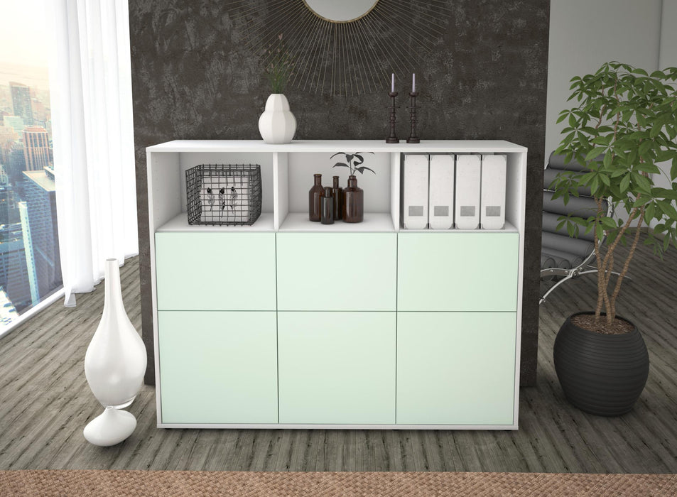 Highboard Sina, Mint Front (136x108x35cm) - Dekati GmbH