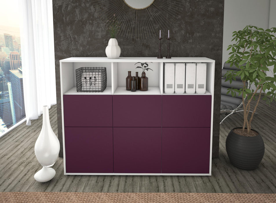 Highboard Sina, Lila Front (136x108x35cm) - Dekati GmbH