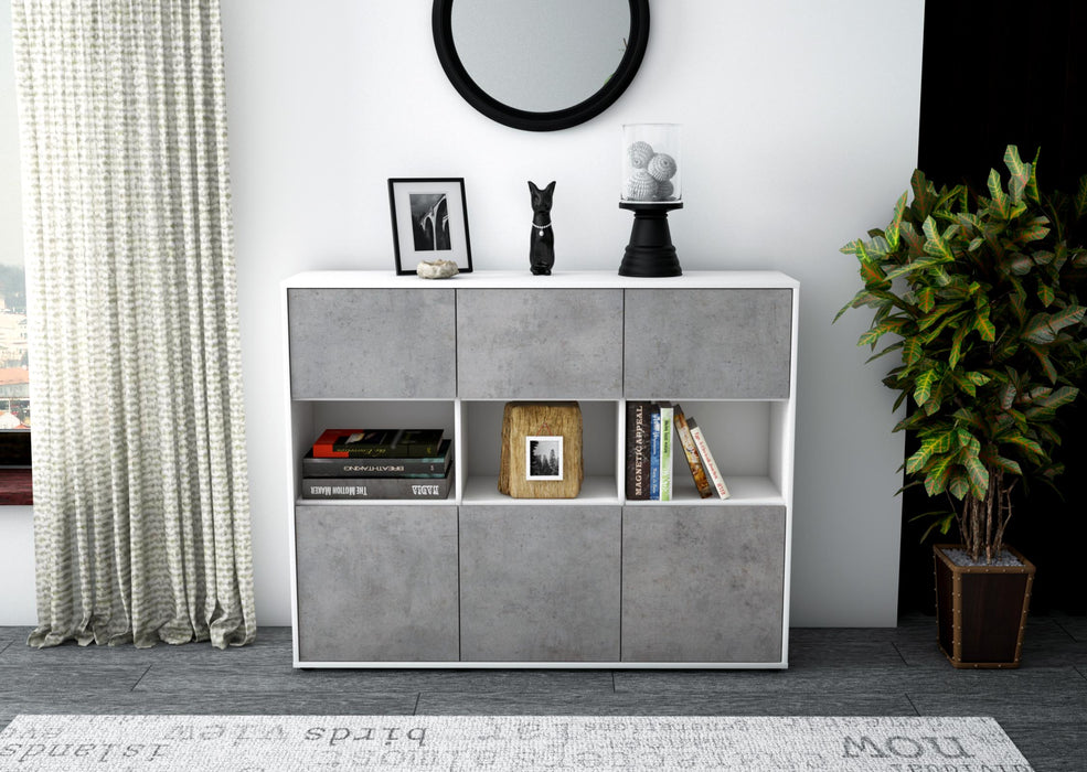 Highboard Sira, Beton Front (136x108x35cm) - Dekati GmbH