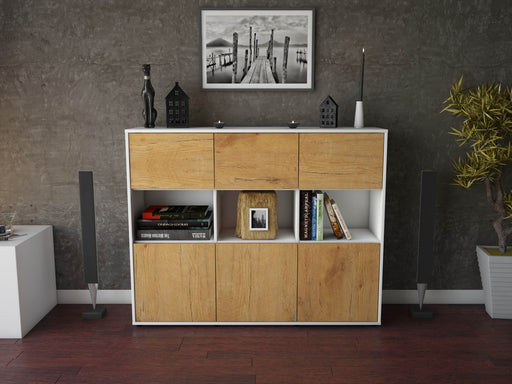 Highboard Sira, Eiche Front (136x108x35cm) - Dekati GmbH