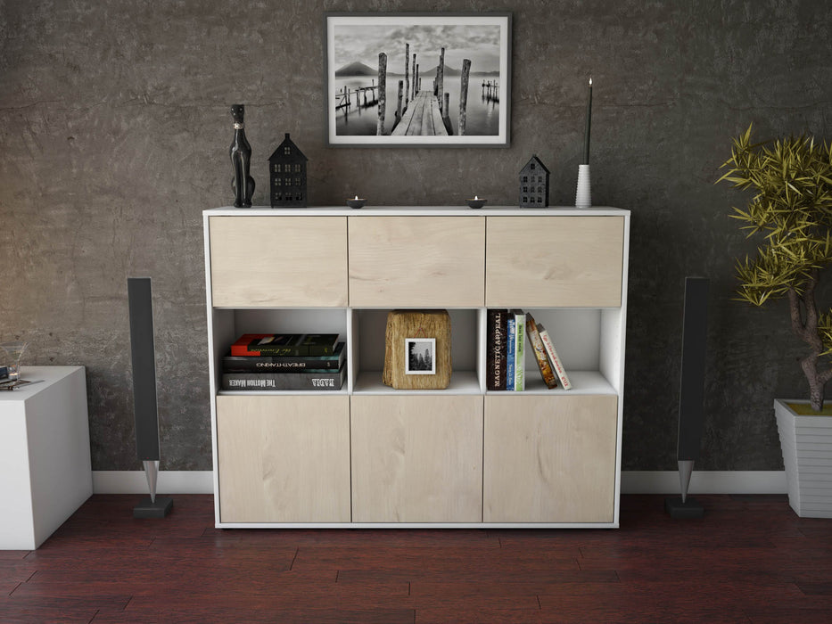 Highboard Sira, Zeder Front (136x108x35cm) - Dekati GmbH