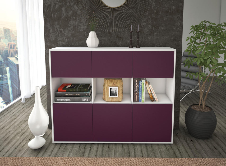 Highboard Sira, Lila Front (136x108x35cm) - Dekati GmbH