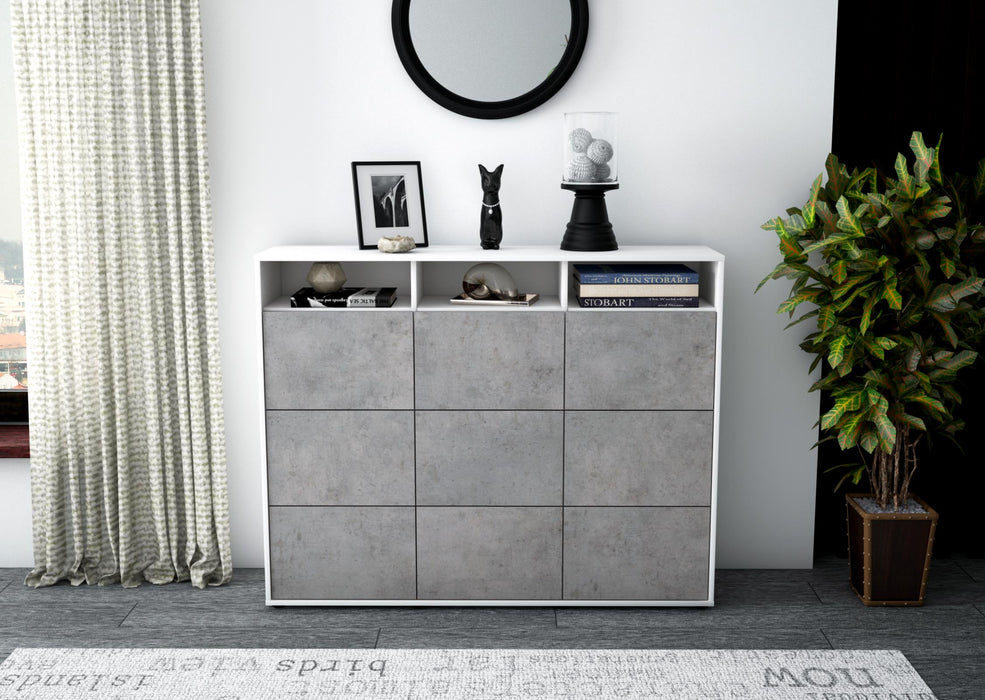 Highboard Sofia, Beton Front (136x108x35cm) - Dekati GmbH