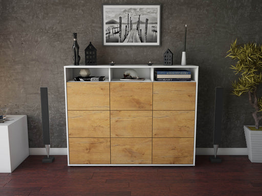 Highboard Sofia, Eiche Front (136x108x35cm) - Dekati GmbH