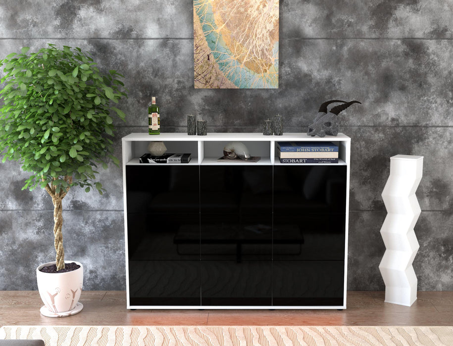 Highboard Sofia, Schwarz Front (136x108x35cm) - Dekati GmbH