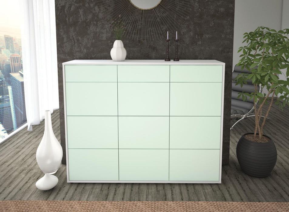 Highboard Stefanie, Mint Front (136x108x35cm) - Dekati GmbH