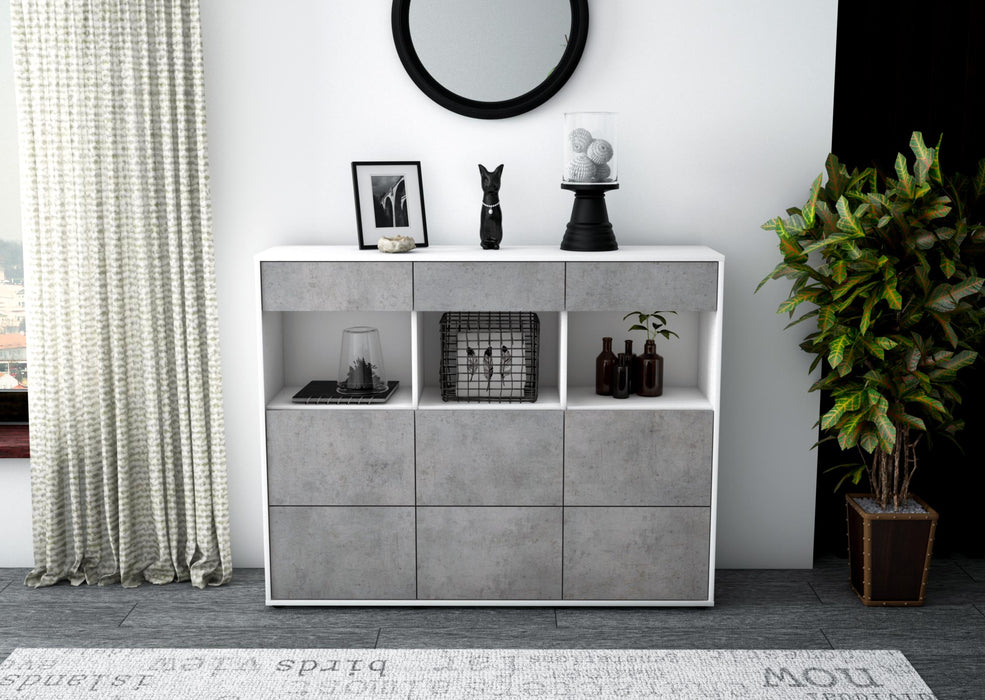 Highboard Stella, Beton Front (136x108x35cm) - Dekati GmbH