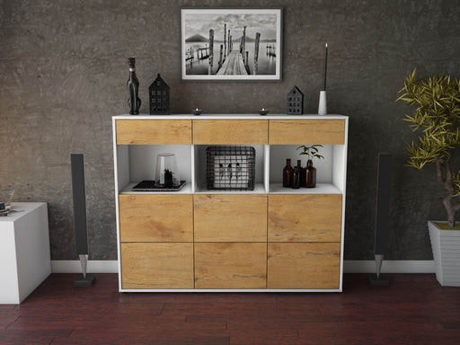 Highboard Stella, Eiche Front (136x108x35cm) - Dekati GmbH