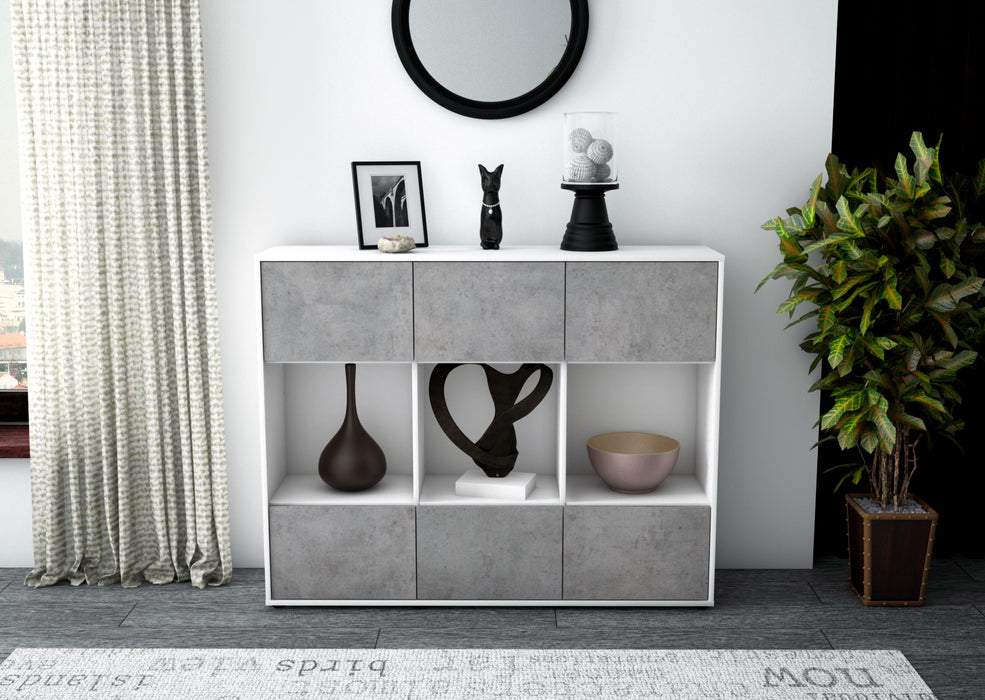 Highboard Suna, Beton Front (136x108x35cm) - Dekati GmbH