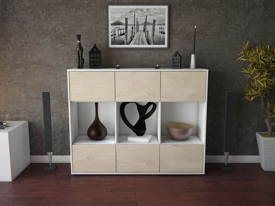 Highboard Suna, Zeder Front (136x108x35cm) - Dekati GmbH