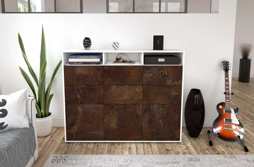 Highboard Tatiana, Rost Front (136x108x35cm) - Dekati GmbH