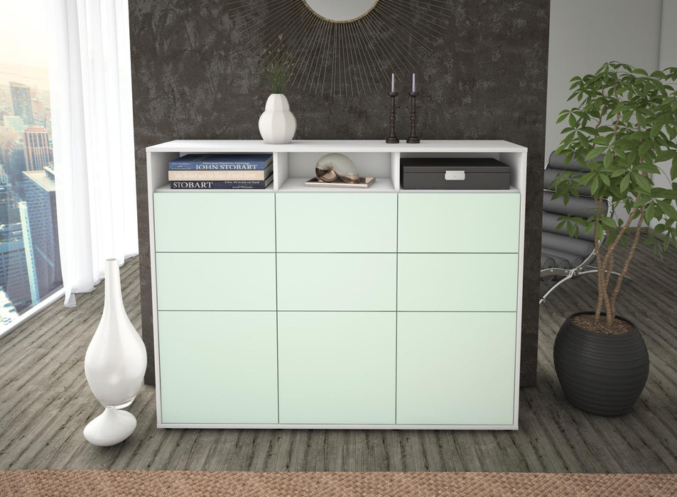 Highboard Tatiana, Mint Front (136x108x35cm) - Dekati GmbH