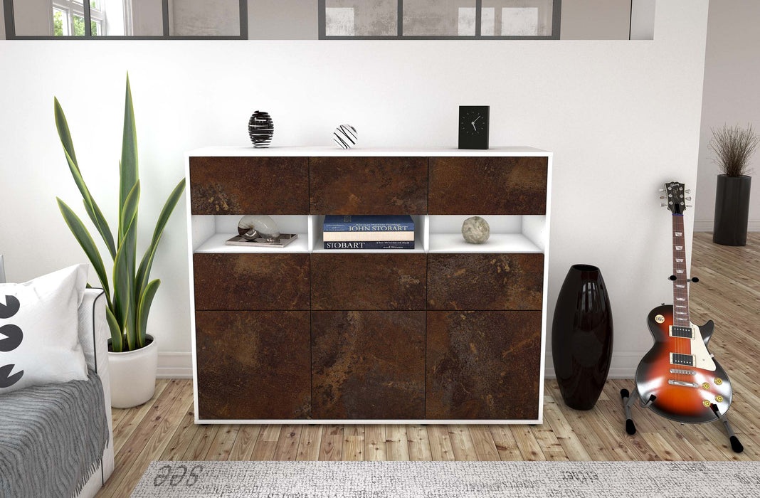 Highboard Teresa, Rost Front (136x108x35cm) - Dekati GmbH