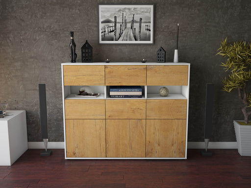 Highboard Teresa, Eiche Front (136x108x35cm) - Dekati GmbH